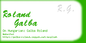 roland galba business card